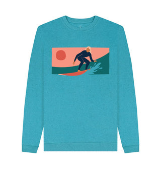 Ocean Blue Surfer Sweatshirt
