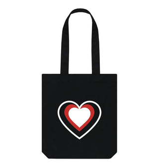 Black MISSION ELIXIR Heart Tote Bag